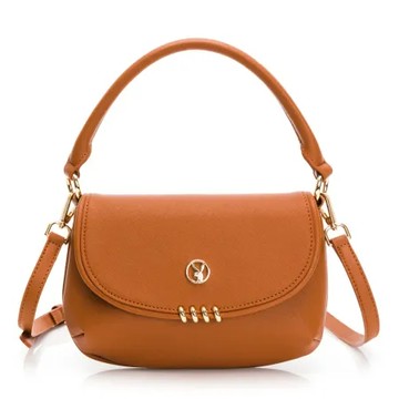 PLAYBOY - 手提包附長背帶  Flat系列 - 咖色