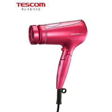 【TESCOM】TCD3000TW 美髮膠原蛋白吹風機  白金奈米水霧 膠原蛋白 國際電壓 負離子 大風量 可折疊 (桃紅色)