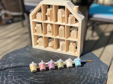 木屋成人工藝木製套件，小木屋兒童著色套件