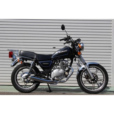 スズキ GN125・GN125H・GN125-2F用 エキゾーストマフラー QUIET クロムメッキ ORM製 | LINEショッピング