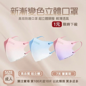 🔥現貨下殺1元🔥日韓熱銷口罩 成人口罩 漸層口罩 5D口罩 立體口罩 KN95口罩 小臉口罩 黑色口罩3D口罩 防曬口罩
