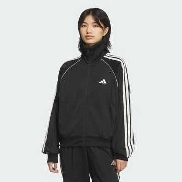 Adidas 愛迪達 Stsv Track Top [KF8280] 女 立領外套 休閒穿搭 運動外套 黑 白