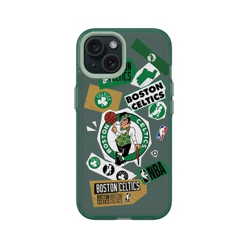 iPhone 15 Clear 憂墨綠 - NBA - 拼貼系列-波士頓塞爾提克 Boston Celtics - Collage