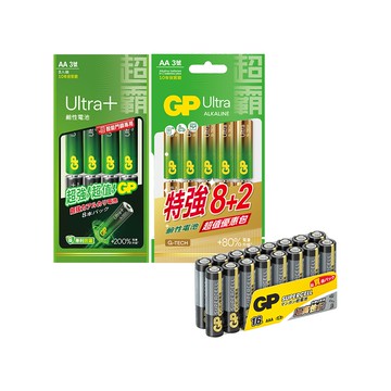 【蝦皮直營】GP 超霸 碳鋅/鹼性電池 3號/4號 10入/16入組 台灣公司貨 鹼性 電池 乾電池