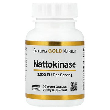 California Gold Nutrition, Nattokinase 蛋白分解酵素素食膠囊，2000 FU，30 粒