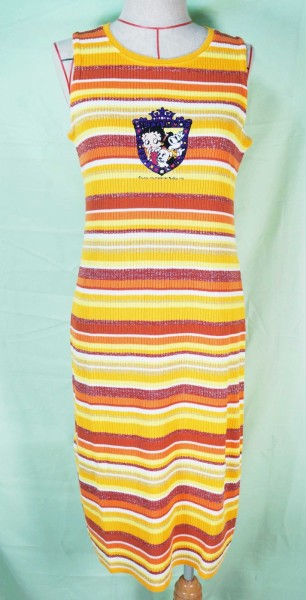 【震撼精品百貨】Betty Boop_貝蒂~針織洋裝_橘黃