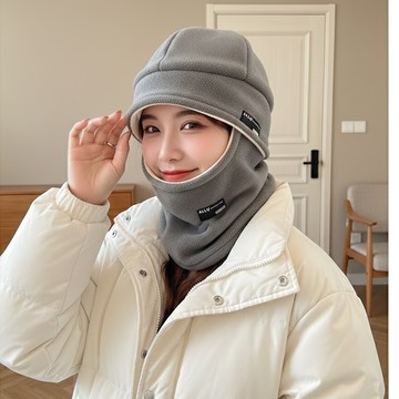 【梨花HaNA】限時加贈同款圍脖．山境物語男女中性零下極寒 搖粒絨毛帽圍脖組