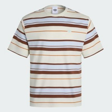 Adidas 愛迪達 Stripe Tee 圖 KX1267 男 T恤 運動上衣 休閒短袖 米 藍 亞版 純棉
