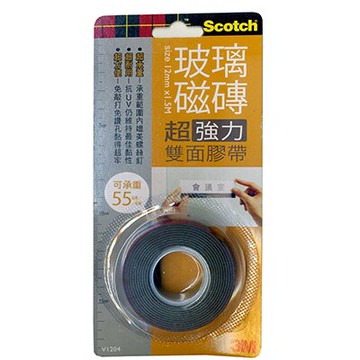 【文具通】3M玻璃磁磚專用強力泡棉V1204 12mm*1m E1030435【APP滿額下單10%點數(單一帳號最高5000點)】1/31止