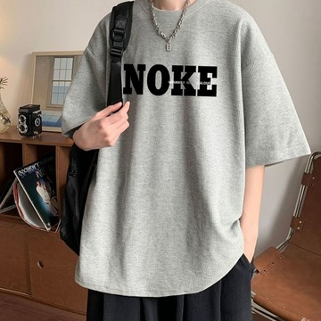 華夫格短袖t恤男2024新款薄款夏季美式字母印花情侶半袖衣服體恤