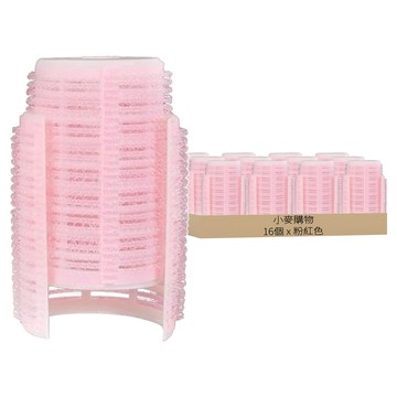 小麥購物 魔鬼氈雙層髮捲 19g 16個  粉紅色  Y469
