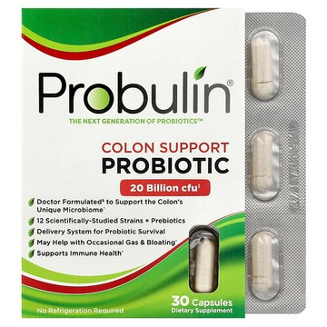 Probulin, 結腸健康膠囊，益生菌，30 粒
