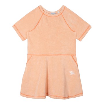 BURBERRY Kids 棉質混紡毛巾布洋裝