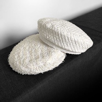 小香風女帽白色粗花呢畫家帽法式英倫時裝帽歐潮薄貝雷帽名媛帽子