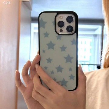 iphone防摔手機殼.高級藍底星星手機殼iPhone17/16promax蘋果15pro防摔13/14黑邊11軟殼xs