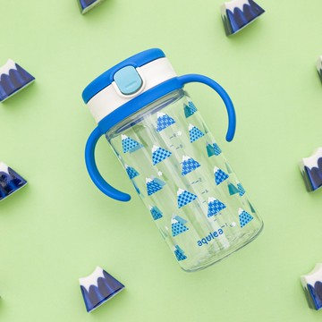 日本 Richell 利其爾 - 兒童隨身吸管水杯-富士山-320ml