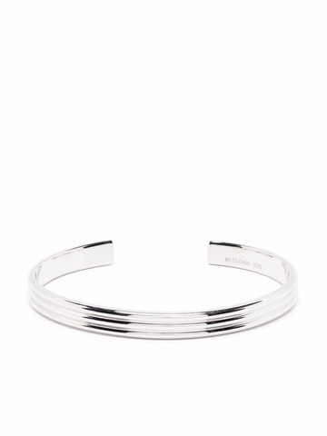 Missoma - fused triple ridge cuff bracelet - unisex - Sterling Silver - S