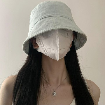 牛仔漁夫帽女夏季日系大頭圍遮陽防曬水桶盆帽韓版顯臉小素顏帽子
