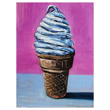 冰淇淋繪畫油廚房原創藝術食品藝術品甜點畫布藝術