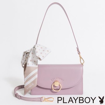 PLAYBOY - 翻蓋斜背包 Breeze 1系列 - 紫色