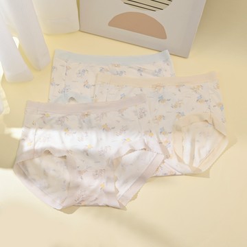 CA-印花祼感無痕蠶絲褲