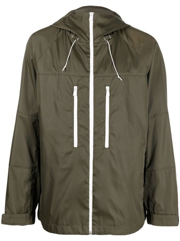 There Was One - zipped-up hooded windbreaker - men - Polyamide - S - Green