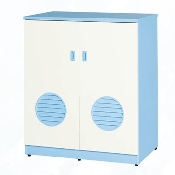 文創集-南亞塑鋼     安格 南亞塑鋼3尺百葉雙開門置物櫃/收納櫃-91.4x61x106cm免組