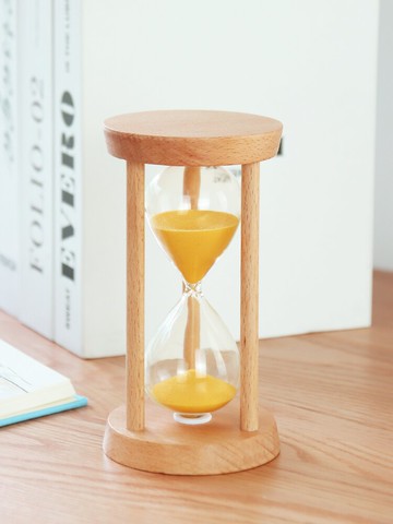 沙漏計時器漏斗兒童防摔3/5/10/30分鐘半小時時間創意木質流沙瓶