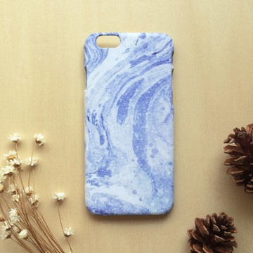 復古藍紫大理石//原創手機殼-    iPhone, Samsung, oppo