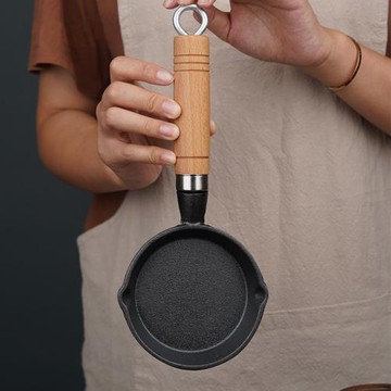 櫻上花札煎蛋餃熱油小鍋潑油神器迷你專用模具小鐵鍋汁鍋熟油澆油