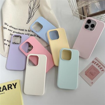 適用于iPhone15pro液態硅膠手機殼全包凹槽蘋果15promax軟糯加厚防摔液態硅膠手機殼簡約時尚ins高出鏡頭保護