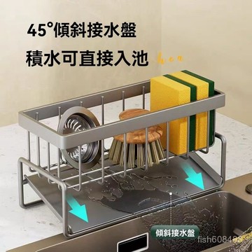 ❄️好物精選丨新款廚房瀝水架 水池海綿抹布置物架 瀝水神器 鋼絲球洗碗池架 洗潔精收納架 水槽瀝水架 XII4
