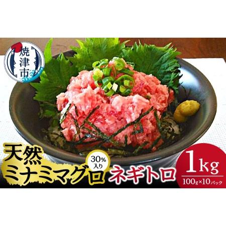 ふるさと納税 a10-768　天然 ミナミ マグロ  30％入り ネギトロ 100g×10 静岡県焼津市