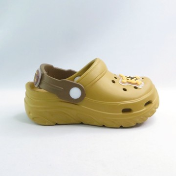Disney 迪士尼 525935YEL 小熊維尼 兒童 花園鞋 涼鞋 台灣製 土黃【iSport愛運動】