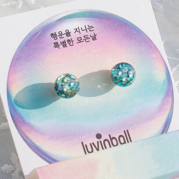 幸運出生雪球耳環