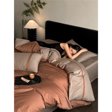 a類母嬰級100支磨毛四件套純棉全棉2025新款秋冬加厚被套床上用品