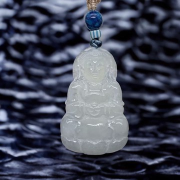 冰種翡翠觀音菩薩項鍊 | 天然緬甸玉翡翠A貨 | 送禮