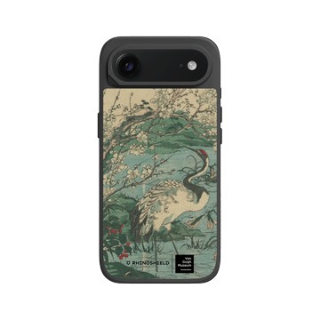 iPhone Air SolidX 黑 - Van Gogh Museum - 鶴與櫻花選自草木花鳥圖會系列