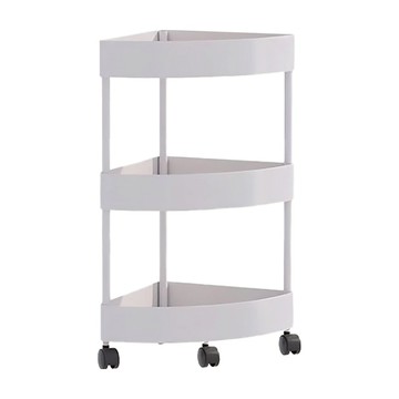 橡合杉 可移動三角多層收納架 3層  1個  白色