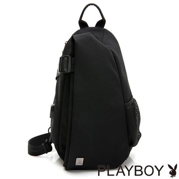 PLAYBOY - 單肩背包  Function系列 - 黑色