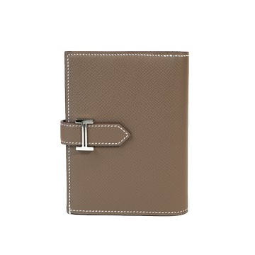HERMES BEARN COMPACT 短夾 大象灰銀釦