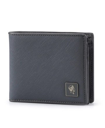 【PORTER INTERNATIONAL】BEND 真皮雙折零錢短夾 11344-00516 (沉靜灰)
