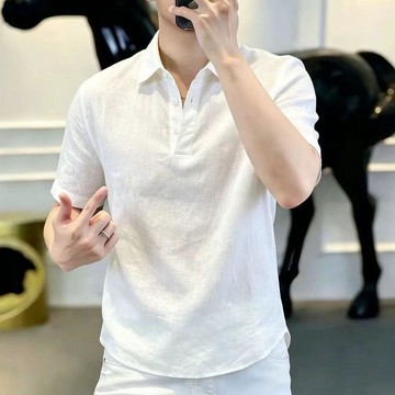 夏季男士POLO衫短袖 涼感 排汗 保羅衫 夏季男士高檔潮流老錢風短袖衫簡約純色輕薄翻領休閒百搭上衣0727