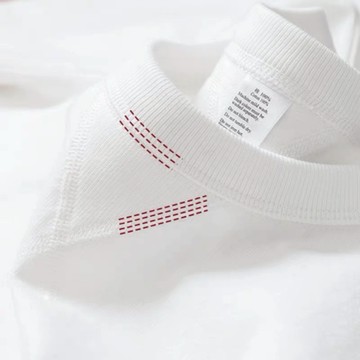 領部三角補強合身版【我只賣不透的白T】【短袖】【265g】重磅倒三角 T恤 素t 不透 特別 修身 白色 純棉