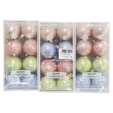 珠光色球組 16個入 60mm 節慶裝飾  3組