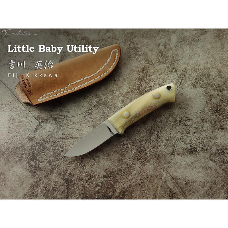 吉川 英治 作 0103 リトルベビー ユーティリティ VINNO-1 ビックホーン シースナイフ   Eiji Kikkawa  Little Baby Utility  Sheath knife