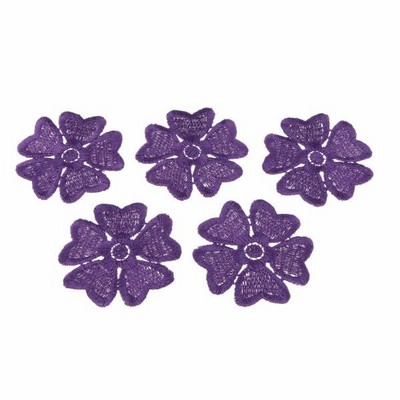 5枚 花 パッチ バッジ アップリケ 衣服 生地 刺繍 縫製 アート 工芸品 全6色