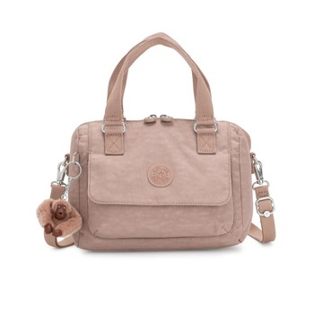 復古粉翻蓋手提側背包-ZEVA