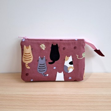 三層雙色零錢包-坐坐貓