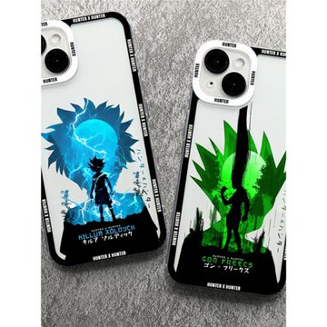 卡通動漫全職獵人手機殼iPhone16Promax蘋果15奇犽13Mini小杰12Mini西索11雷歐力XR可愛XS全包防摔情侶16E軟